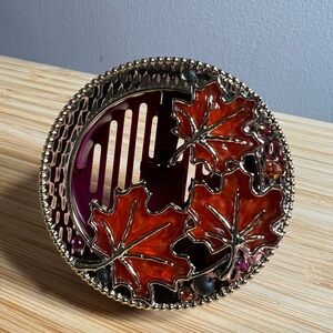 Bath & Body Works Leaf Design Holder - Red and Gold